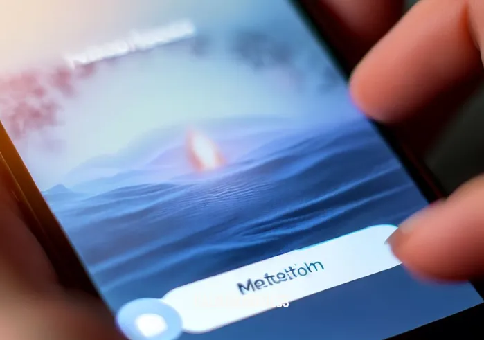 mindfulness in the workplace presentation _ Image: A close-up of a meditation app on a smartphone, with a person