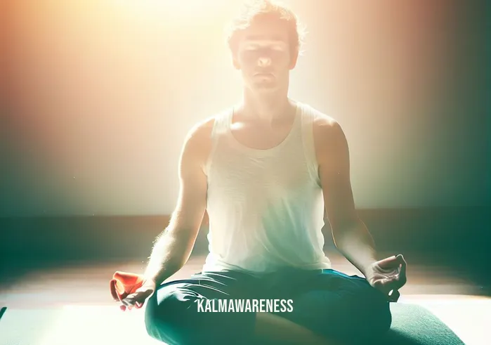 mindfulness themes _ Image: A person sitting cross-legged on a yoga mat, eyes closed in deep meditation amidst a peaceful, sunlit room.Image description: A person sits cross-legged on a yoga mat, eyes closed in deep meditation. Sunlight fills the serene room, casting a warm glow.