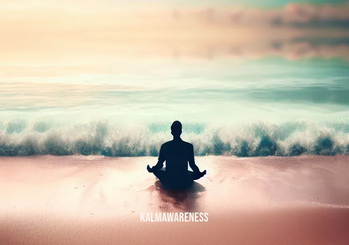 ucsd center for mindfulness _ Image: A serene beach scene with a person meditating peacefully by the shore, waves gently lapping at their feet.Image description: A person finding tranquility and peace through meditation at a beautiful beach.