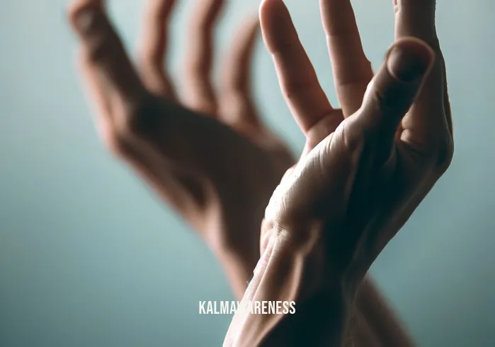 guided stretching meditation _ Image: Close-up of hands reaching for the sky during a stretching pose.Image description: Fingers reach for the sky, embodying a deep stretch, as individuals find solace in their meditation practice.