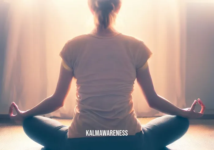 bellamindful mindfulness _ Image: A person sitting cross-legged on a yoga mat in a serene room with soft lighting, practicing deep breathing exercises.Image description: A person sits cross-legged on a yoga mat in a serene room with soft, calming lighting, practicing deep breathing exercises to find inner peace.