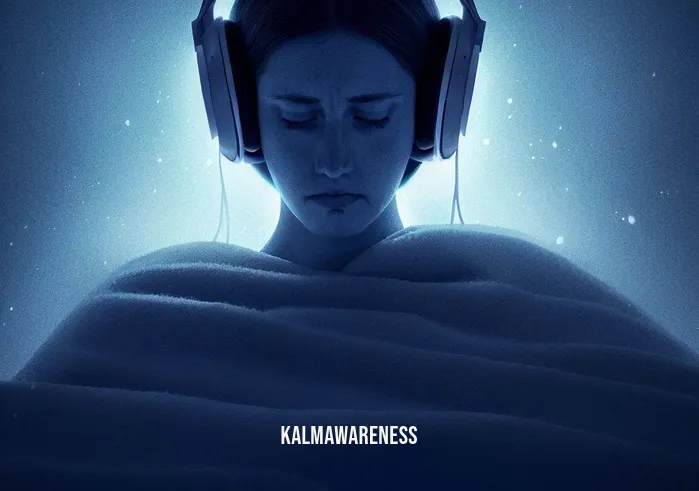 sleep fast meditation _ Image: The person is seen using a guided sleep meditation app, wearing comfortable headphones. Their face displays a sense of relaxation as they follow the meditation.Image description: Guided whispers in the ears, a journey guided by tech. Comfort in headphones, the mind