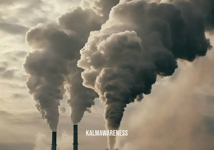 amar energy _ Image: A power plant emitting smoke and steam against a cloudy sky, highlighting the environmental impact of traditional energy sources.Image description: A power plant stands in the backdrop, belching smoke and steam into the atmosphere, contributing to pollution and global warming.