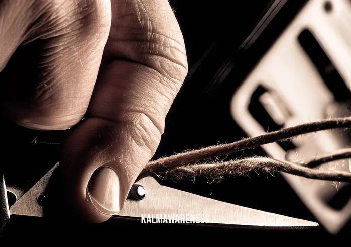 cord cutting mantra _ Image: Close-up of a hand holding a pair of scissors, cutting through a cable connected to a cable box.Image description: Dramatic snip of the cord symbolizing the act of 