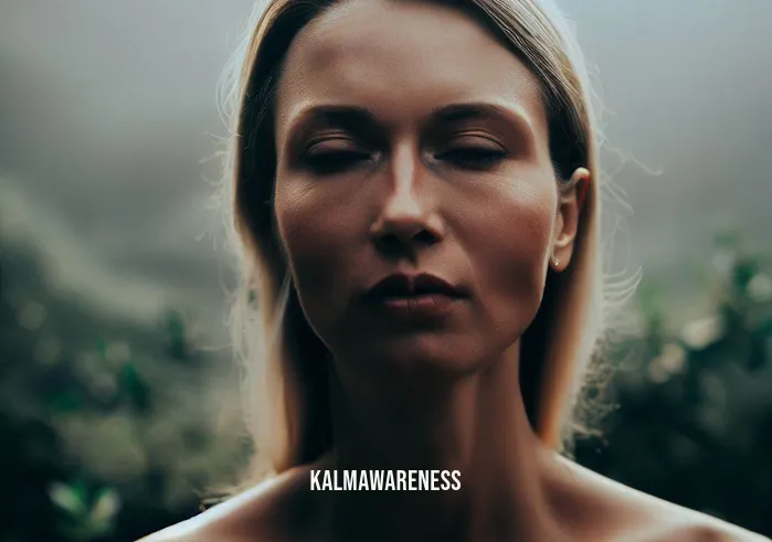 25 minute guided meditation _ Image: The woman is deep in meditation, her face calm and composed, surrounded by a serene natural landscape.Image description: She is fully immersed in the 25-minute meditation, finding tranquility amidst nature