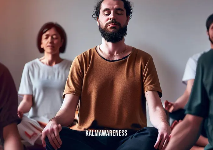 the science of meditation book _ Image: A group of individuals in a meditation class, sitting in a circle, eyes closed, and hands resting on their laps, fully engaged in meditation.Image description: A group of individuals participating in a meditation class, sitting in a circle with their eyes closed, hands resting on their laps, fully immersed in their practice.