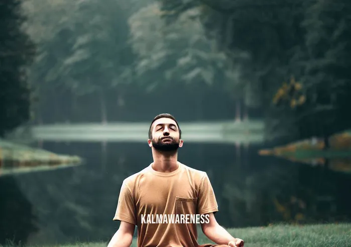 how do you feel after meditation _ Image: The person is seated outdoors, surrounded by nature. They sit cross-legged on a grassy patch with a tranquil lake and trees in the background. Their eyes are closed, and their face displays a profound sense of peace and contentment.Image description: Nature becomes the canvas for inner exploration. Amidst the calming embrace of a serene lake and lush trees, the person sits in meditation, their face adorned with a peaceful expression. The connection with nature reflects the harmony that