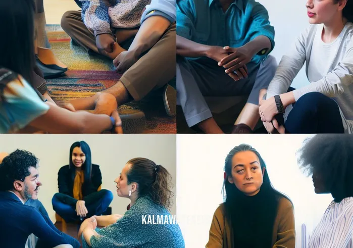 empathy acronym _ Image: A diverse group of people sits in a circle, actively listening and sharing their stories, fostering empathy and connection.Image description: In the fourth image, a diverse group of individuals sits in a circle, engaged in deep conversation, symbolizing the power of active listening and empathy.
