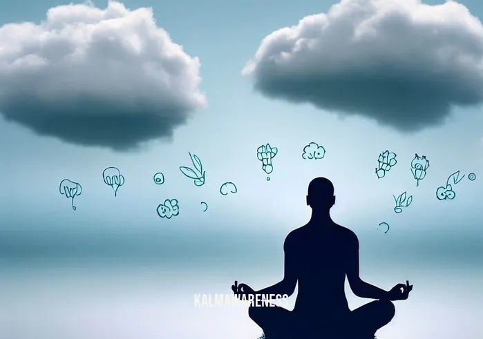 jonathan foust meditation _ Image Finding inner stillness - a person meditating by a calm lake, thoughts represented as clouds drifting away.Image description Beside a serene lake, the person is now meditating in a cross-legged position. Above them, thought clouds are depicted, gradually dissipating and drifting away. The metaphorical representation illustrates the person