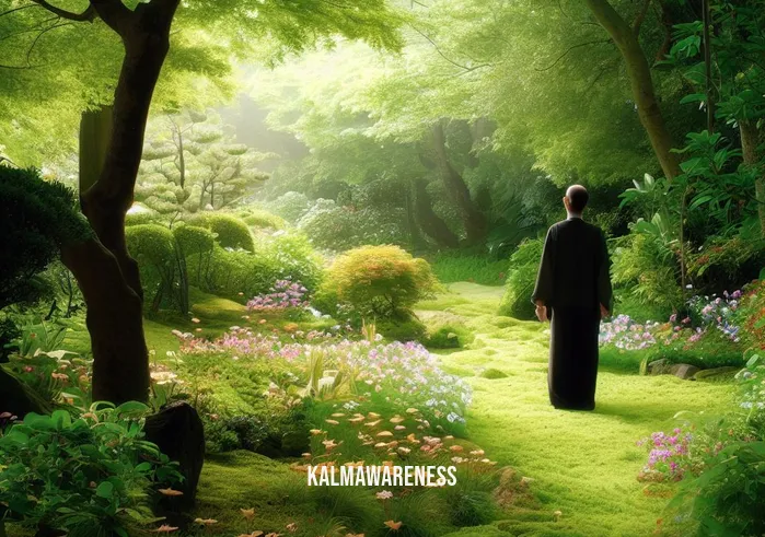 gil fronsdal guided meditation _ Image: A serene garden, with the person from the previous image walking mindfully, observing flowers and trees, and breathing deeply.Image description: A serene garden, with the person from the previous image walking mindfully, observing flowers and trees, and breathing deeply.