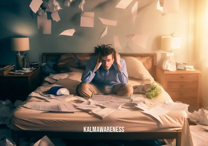 gil fronsdal meditation _ Image: A cluttered and chaotic room with scattered papers, an unmade bed, and a stressed-looking person surrounded by a mess.Image description: A cluttered and chaotic room filled with scattered papers, an unmade bed, and a stressed-looking person, symbolizing the chaos of a busy mind.