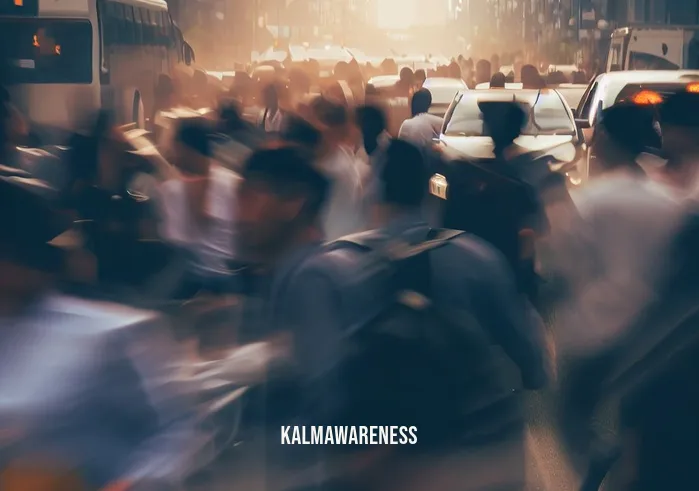 breath images _ Image: A crowded city street during rush hour, people hurrying along the sidewalk, and traffic at a standstill. Image description: A chaotic scene of urban congestion, with commuters struggling to breathe amidst exhaust fumes and noise.