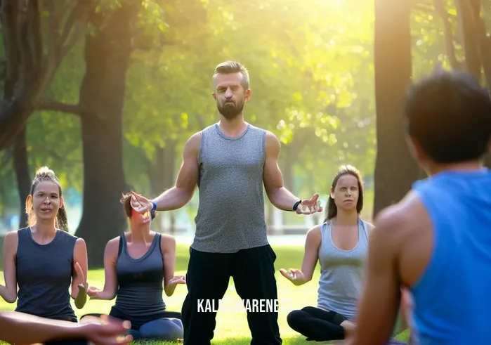 breath images _ Image: A fitness trainer guiding a group of individuals in a park through deep breathing exercises, fostering relaxation and well-being. Image description: A group of people participating in a wellness class, learning techniques to improve their respiratory health and de-stress.
