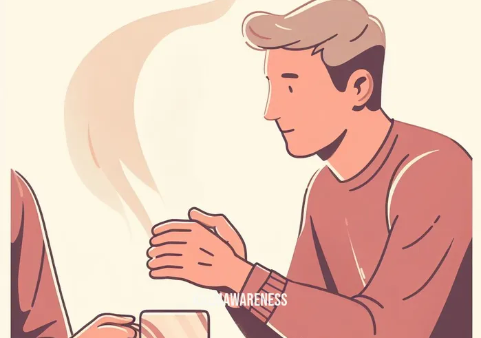 habitual thinking _ Image: The person engaged in a meaningful conversation with a friend over a cup of tea.Image description: The person is having a heartfelt conversation with a friend over a cup of tea. They are engaged in deep discussion and connection.