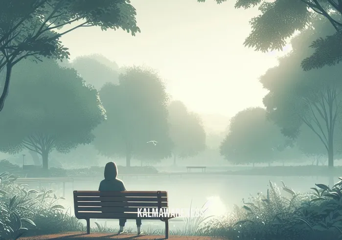mindful enough _ Image: A serene park with a person sitting on a bench, eyes closed, taking a deep breath. Image description: A serene park with a person sitting on a bench, eyes closed, taking a deep breath.