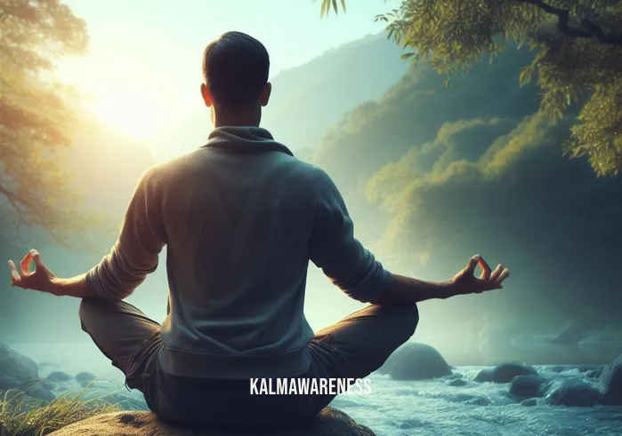 mindfulness chart _ Image: The same person now in a serene nature setting, meditating peacefully with a clear mind. Image description: The same individual is now in a serene natural environment, meditating peacefully with a clear and focused mind.