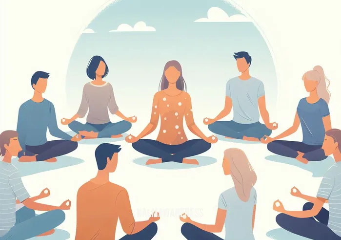 the muddied meaning of mindfulness _ Image: A group of people in a mindful meditation class, sitting in a circle, focused and relaxed. Image description: A group of people in a mindful meditation class, sitting in a circle, focused and relaxed.