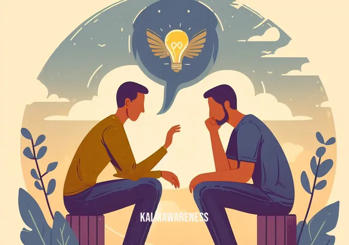 what are the three components of mindfulness _ Image: The person engaging in a mindful conversation with a friend, actively listening and empathizing. Image description: Mindful conversation between two friends, focused and empathetic.