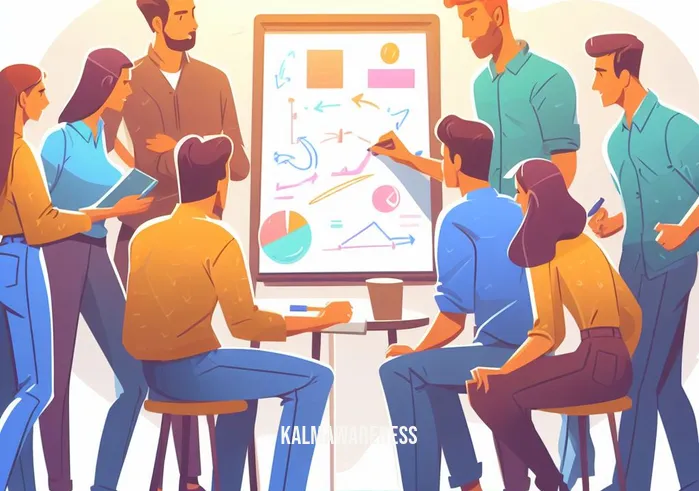 begin the rest is easy _ Image: A team of coworkers gathered around a whiteboard, engaged in a lively discussion, brainstorming solutions. Image description: Collaboration in progress - a diverse group huddled around a whiteboard, seeking answers.
