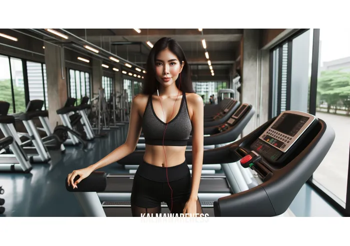 get on your feet video _ Image: A gym environment, with the person in workout attire, standing in front of a treadmill.Image description: The individual is at a gym, dressed in workout clothes, ready to take the first step towards a healthier lifestyle.