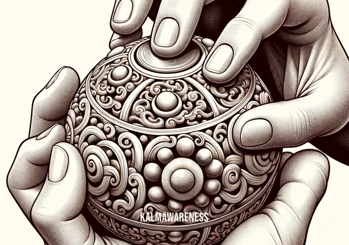 chinese medicine balls benefits _ Image: A pair of Chinese medicine balls held by a person, their hands gently rolling the balls to ease tension.Image description: Hands cradle two shiny, ornate Chinese medicine balls, showcasing the beginning of a healing journey.