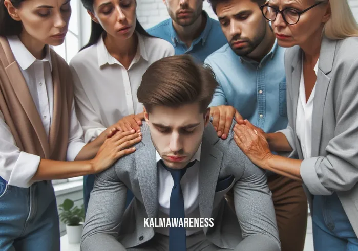 falling asleep clipart _ Image: Colleagues notice and gather around, concerned, offering support and suggesting a break. Image description: Concerned coworkers come to the aid of the drowsy person, offering assistance and a break.