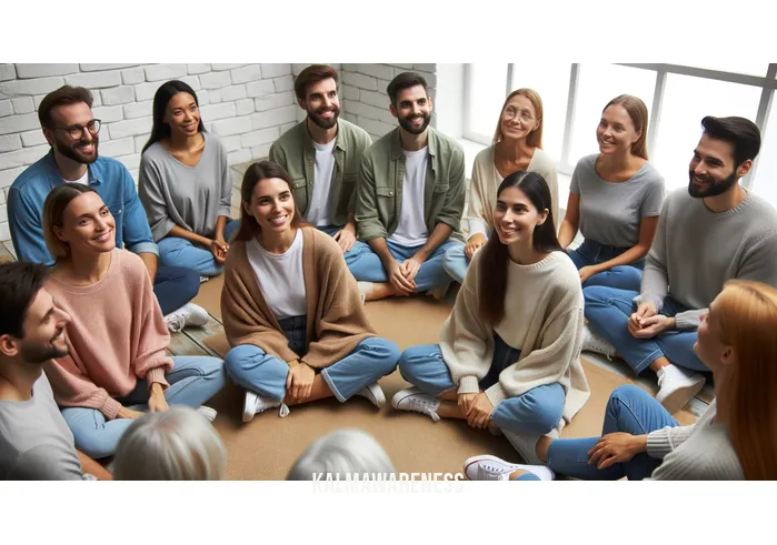 mindful complexions st pete _ Image: A diverse group engaged in a mindfulness workshop, sitting in a circle. Image description: Smiles and connection as participants share their experiences and insights.