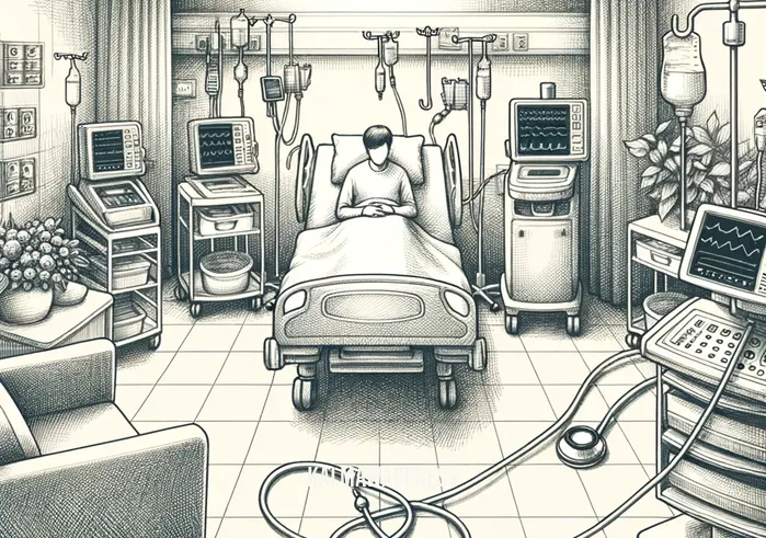 which atom is involved in giving your heart energy to beat? _ Image: A hospital room with a patient lying in bed, connected to medical equipment, looking weak and fatigued.Image description: In a dimly lit hospital room, a patient lies in bed, surrounded by medical equipment. They appear weak and fatigued, struggling with their health.