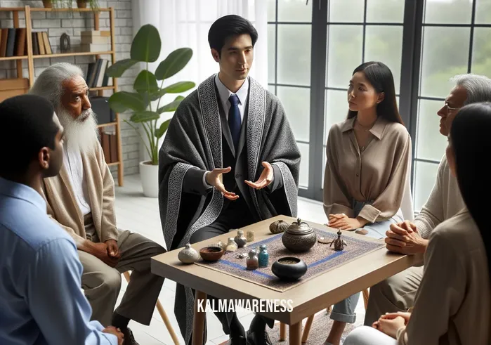 black magic removal near me _ Image: A group of diverse people consulting a reputable black magic removal expert in a peaceful, well-lit office.Image description: A diverse group of people find solace in the guidance of a trusted black magic removal expert, meeting in a serene, well-lit office.