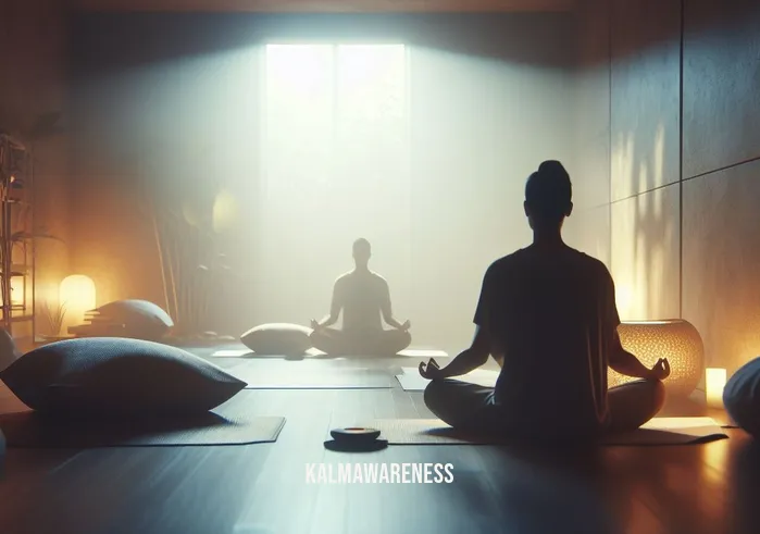 brain waves anxiety _ Image: A serene meditation room, soft lighting, and cushions on the floor as a person meditates peacefully, their mind calm and focused.Image description: In a tranquil meditation room, soft light illuminates the space. A person meditates peacefully on a cushion, their mind finding serenity and focus amidst the chaos.