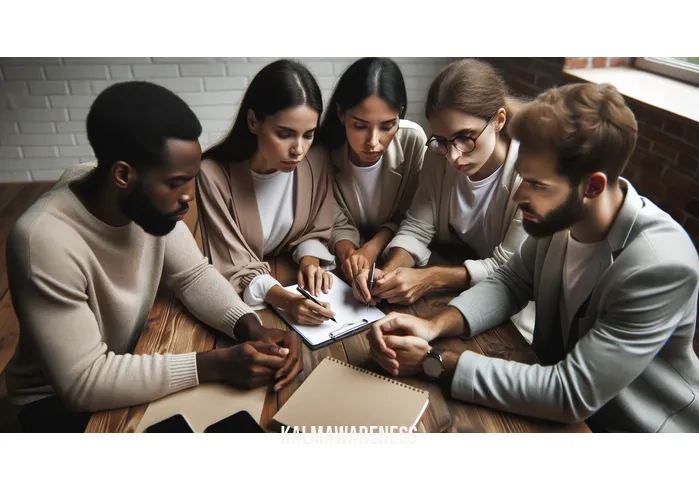 meta lovely _ Image: A group of people gathered around a table, engaged in intense discussion, brainstorming ideas. Image description: The team is huddled, exchanging thoughts and strategies, showing determination to tackle the issue.