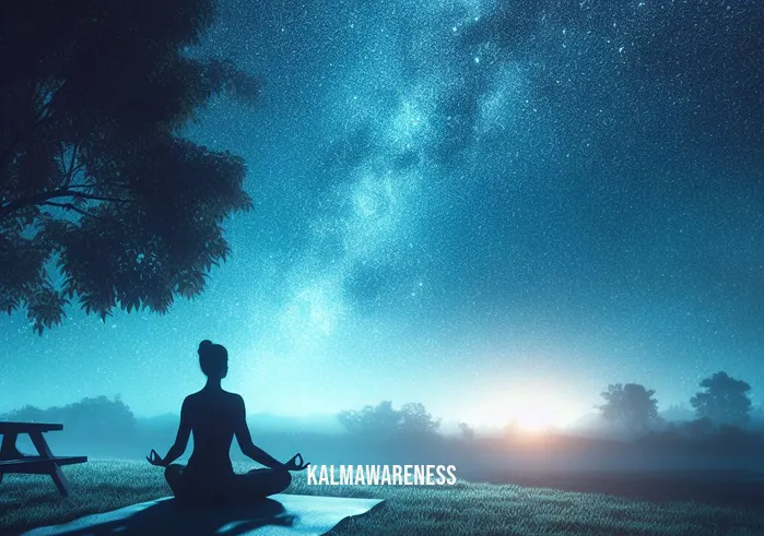 astrology insights _ Image: A serene outdoor setting with a person practicing yoga under a clear night sky filled with stars. Image description: A person finds solace in yoga under a starry sky, seeking celestial guidance.