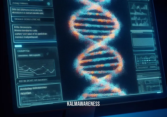 dna activation codes _ Image: A computer screen displaying a DNA helix structure with highlighted sections, indicating areas of genetic code that remain dormant.Image description: On a computer screen, a vivid DNA helix reveals dormant genetic codes, awaiting activation like hidden treasures.