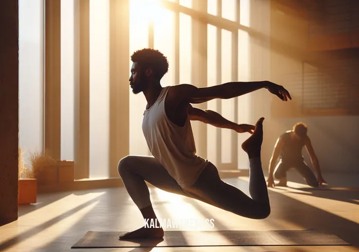 sleep meditation mindful movement _ Image: A yoga studio bathed in morning sunlight, where a person gracefully flows through a series of mindful movements and stretches.Image description: Morning sun streams into the studio as someone engages in a graceful yoga flow, cultivating mindfulness through movement.