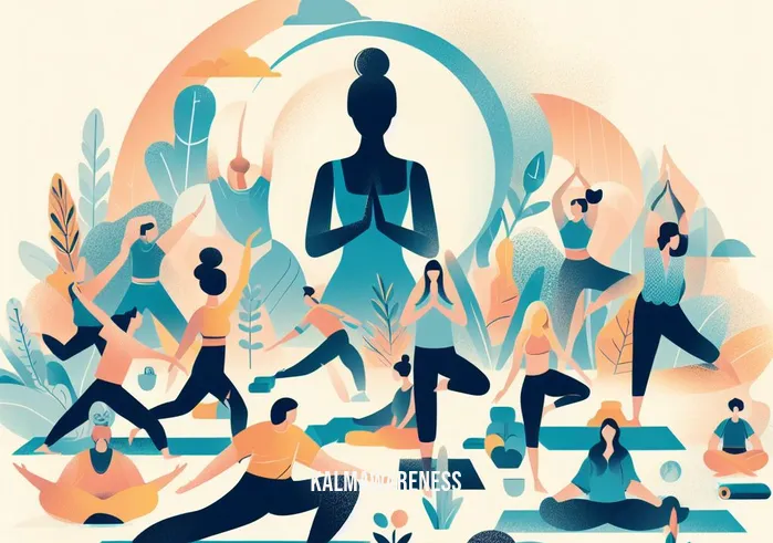 full catastrophe living summary _ Image: A group of people in a yoga class, stretching and meditating. Image description: A community coming together to embrace mindful living.