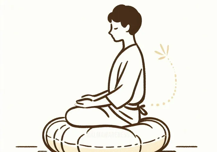 gomden cushion _ Image: A person sitting comfortably on a Gomden cushion, looking peaceful. Image description: A person sitting gracefully on a Gomden cushion, finding inner peace during meditation.