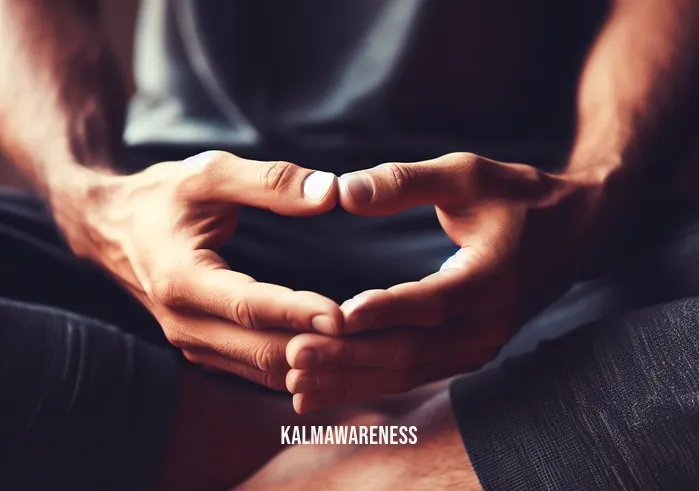 meditation ringing in ears _ Image: Close-up of the person deep in meditation, eyes closed, and hands resting on their knees. Image description: They sit cross-legged, focused, as if beginning to disconnect from the external noise.