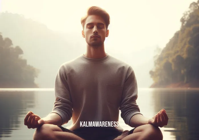 meditation to get high _ Image: The individual is meditating by a tranquil lakeside, with their eyes closed and a serene expression on their face.Image description: Amidst the soothing sounds of nature, the person meditates by the lakeside, finding inner calm and clarity.