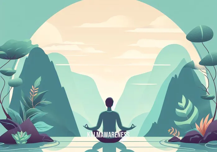 mind mirror examples _ Image: The same person engaging in a mindful meditation session, surrounded by a serene environment with nature and calmness. Image description: Finding inner peace and balance through meditation.