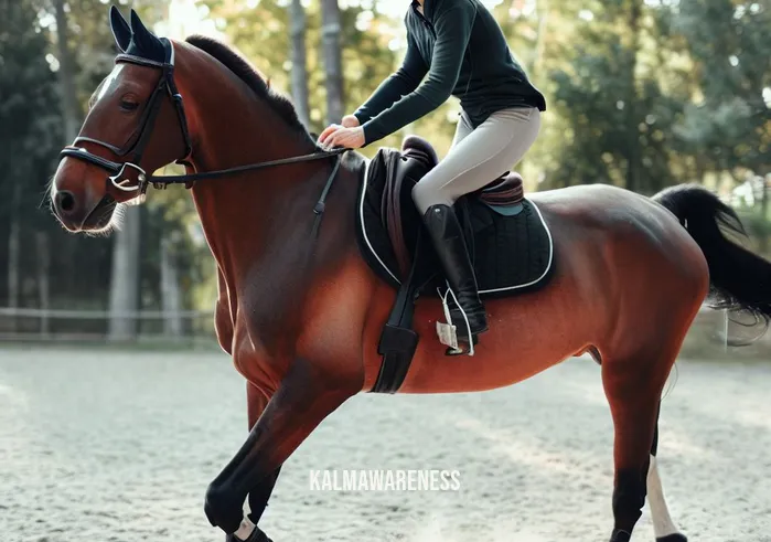 to keep your seat when riding a horse the tendency is to _ Image: The rider maintains perfect balance while cantering, showcasing their improved riding skills.Image description: The rider gracefully cantering on the horse, demonstrating newfound stability and control.