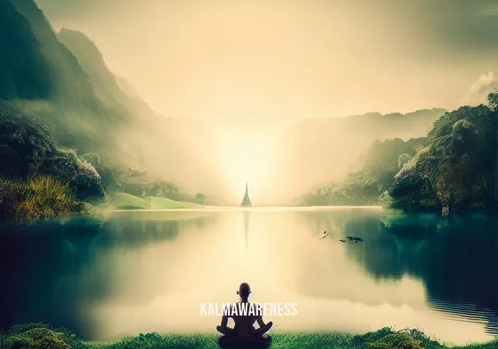 trans mental meditation _ Image: A serene landscape with a person meditating alone by a tranquil lake, surrounded by nature, showcasing a sense of inner peace and harmony.Image description: A picturesque natural setting with a person meditating, demonstrating the ultimate resolution achieved through transcendental meditation, a deep connection with inner peace and nature.