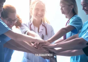 discuss how your professional presence (mindful or distracted) influences your nursing practice _ Image: A group of nurses and doctors collaborating in a well-organized team, effectively communicating and problem-solving. Image description: The healthcare team, now in sync and mindful, collaborates seamlessly, effectively addressing patient needs with compassion and professionalism.