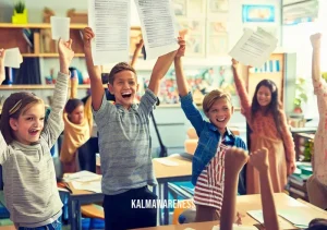 guided practice activities 3a-2 _ Image: [Classroom atmosphere filled with smiles as students raise their completed work.]Image description: A triumphant atmosphere fills the classroom as students proudly raise their completed work. Smiles, high-fives, and a sense of accomplishment abound, showcasing the power of guided practice and collective effort.