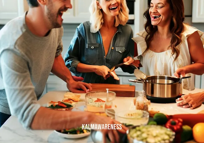 foster remodeling solutions _ Image: Happy homeowners cooking together in their newly remodeled kitchen, sharing a meal with smiles.Image description: A joyful family preparing a meal in their transformed kitchen, enjoying the upgraded space they now call home.