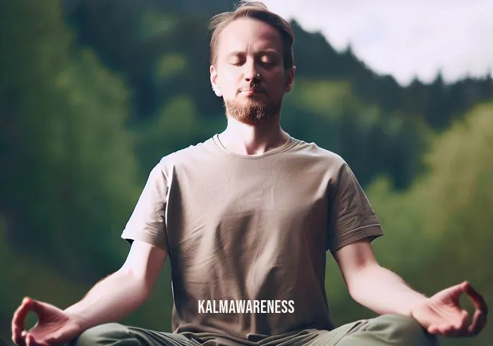 can you meditate while high _ Image: The person is now shown engaging in meditation without any signs of being high. They sit in a serene natural setting, eyes closed, and a serene expression on their face, showcasing a deep sense of inner peace and mindfulness.Image description: In a picturesque natural setting, the person meditates with complete mindfulness, leaving behind any remnants of being high. Their posture and expression exhibit a newfound sense of inner peace and focus, illustrating the possibility of achieving a deep meditative state irrespective of external factors.