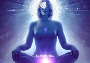 powerful meditation to develop psychic powers _ Image: The same person in a deep meditation, now radiating a powerful and confident aura. Their third eye is visually depicted, symbolizing heightened intuition and psychic abilities coming to fruition.Image description: Eyes closed, the person sits in profound meditation. A radiant aura envelops them, resonating with newfound confidence. The symbol of a third eye gleams on their forehead, embodying awakened intuition and realized psychic prowess.