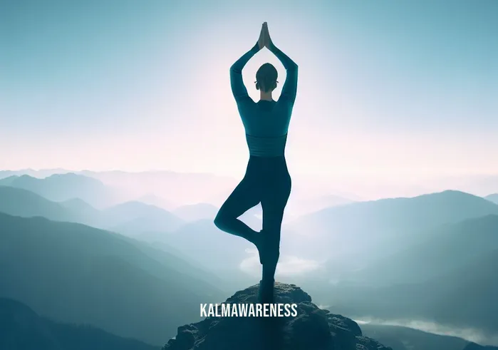 a person meditating _ Image 5: Image description: High atop a mountain, the individual stands in a yoga pose, overlooking a breathtaking vista, having achieved inner calm and enlightenment through their meditation journey.