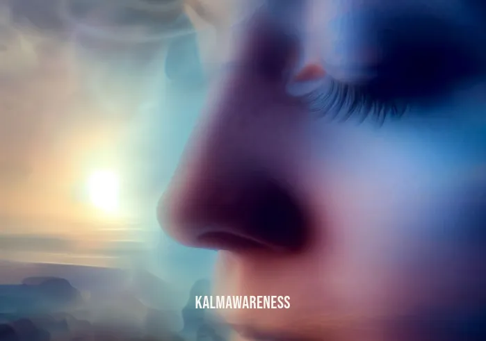 fall back to sleep meditation _ Image: A close-up of the person's serene face, still in meditation, as the world awakens around them.Image description: The journey from sleeplessness to serenity, as the person experiences a profound sense of calm and rejuvenation.
