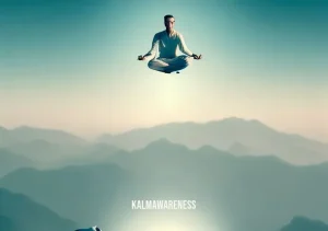 flying meditation _ Image: A person peacefully levitating above a scenic mountaintop, surrounded by a clear blue sky, achieving a sense of inner calm and spiritual elevation. Image description: A surreal image of a person in deep meditation, levitating above a breathtaking mountaintop, embodying a profound sense of inner peace and spiritual ascension.