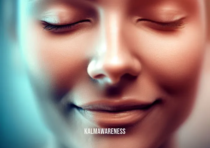 12 minute guided meditation _ Image: A close-up of the person's face, now wearing a serene smile, and a sense of contentment radiating from within.Image description: The transformation from stress to inner calm is complete, leaving the individual with a blissful and centered state of mind.